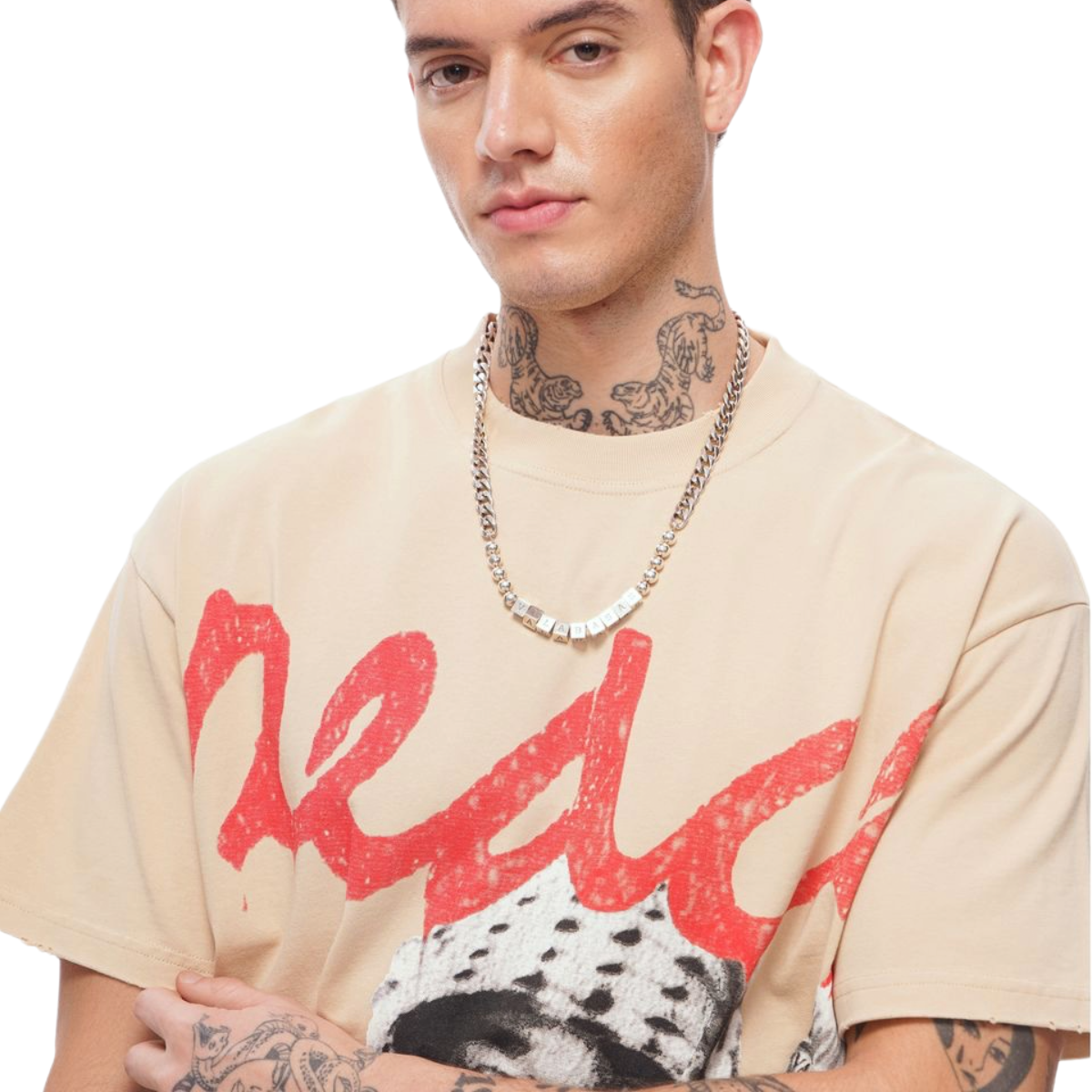 VALABASAS "PEACE/PURGE" TEE (BEIGE)