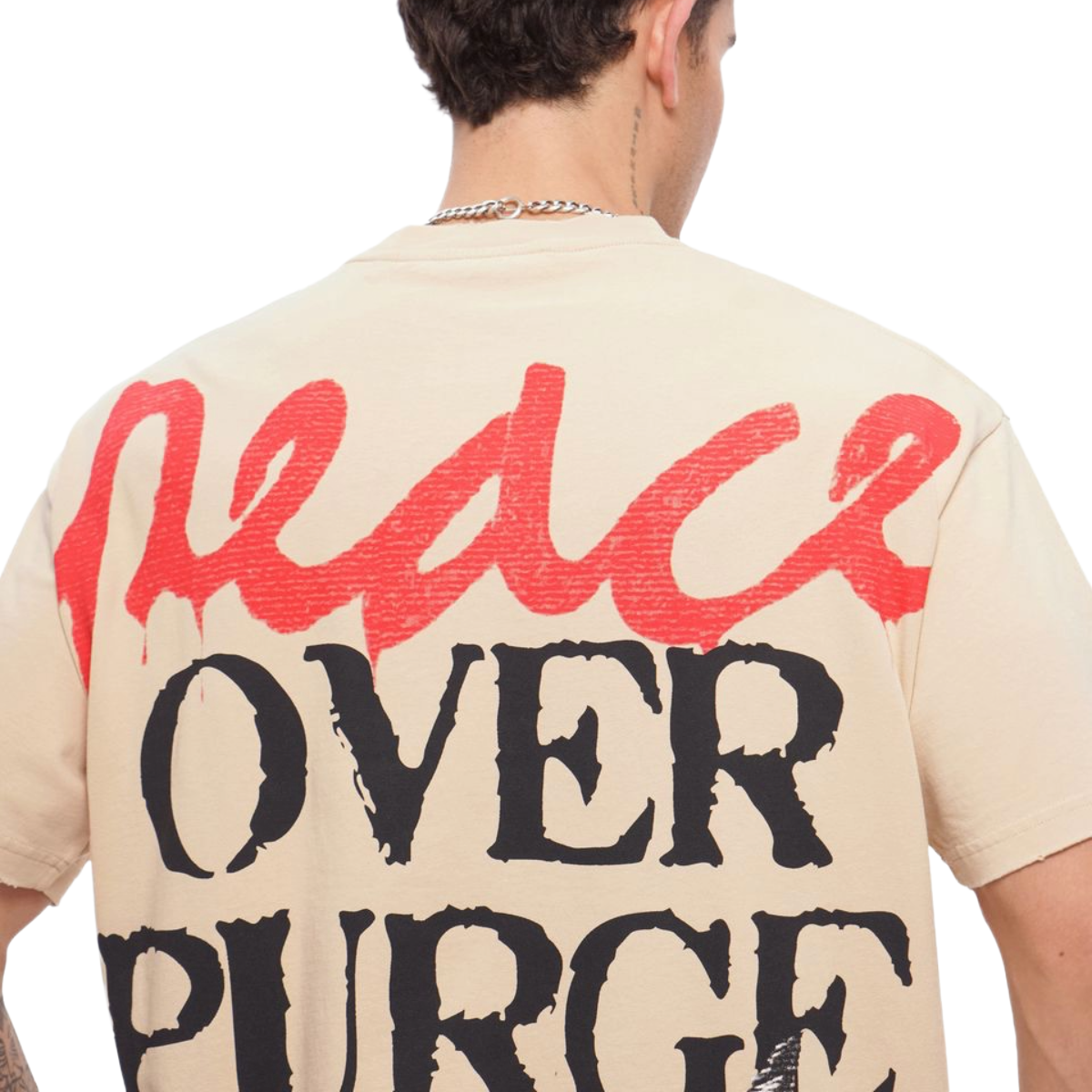 VALABASAS "PEACE/PURGE" TEE (BEIGE)