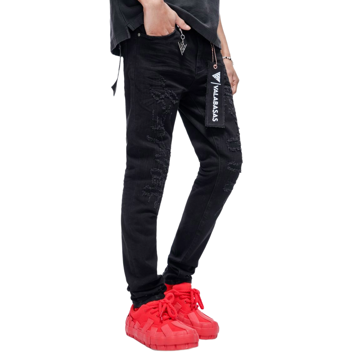 VALABASAS "LEADER" SKINNY DENIM (JET BLACK)