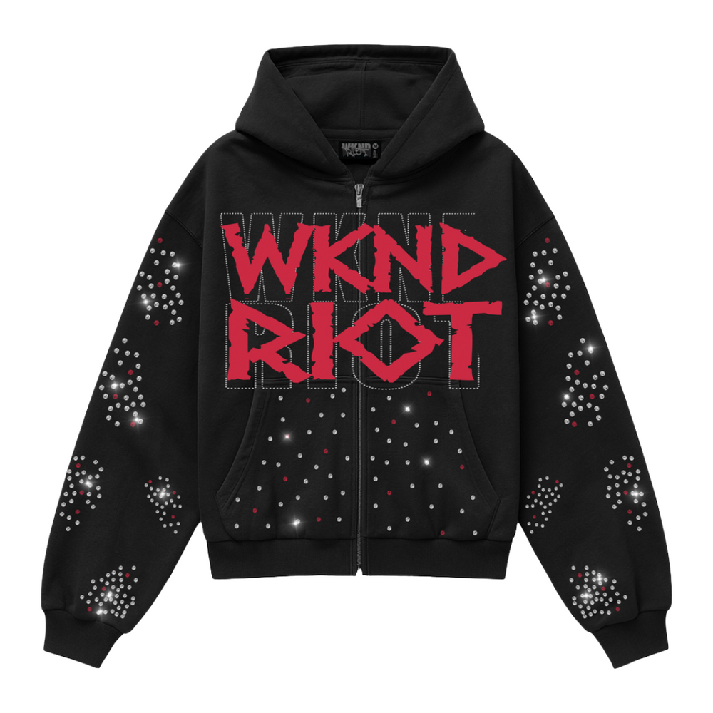 WKNDRIOT 1OAK ZIP UP W/ RHINESTONES