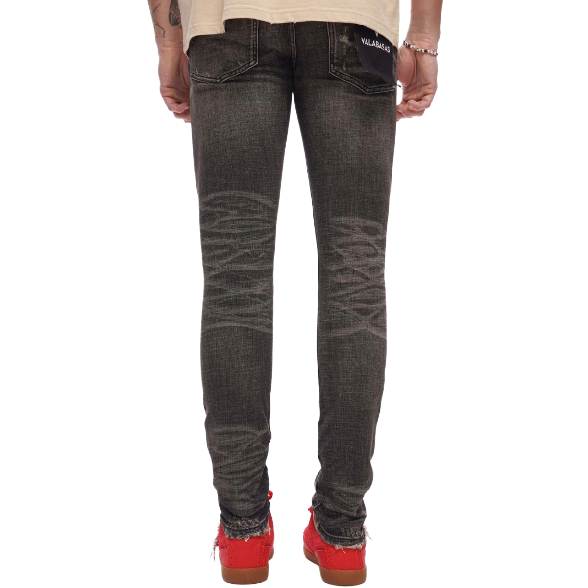 VALABASAS "COLLAGE" SKINNY DENIM (GREY VINTAGE WASH)