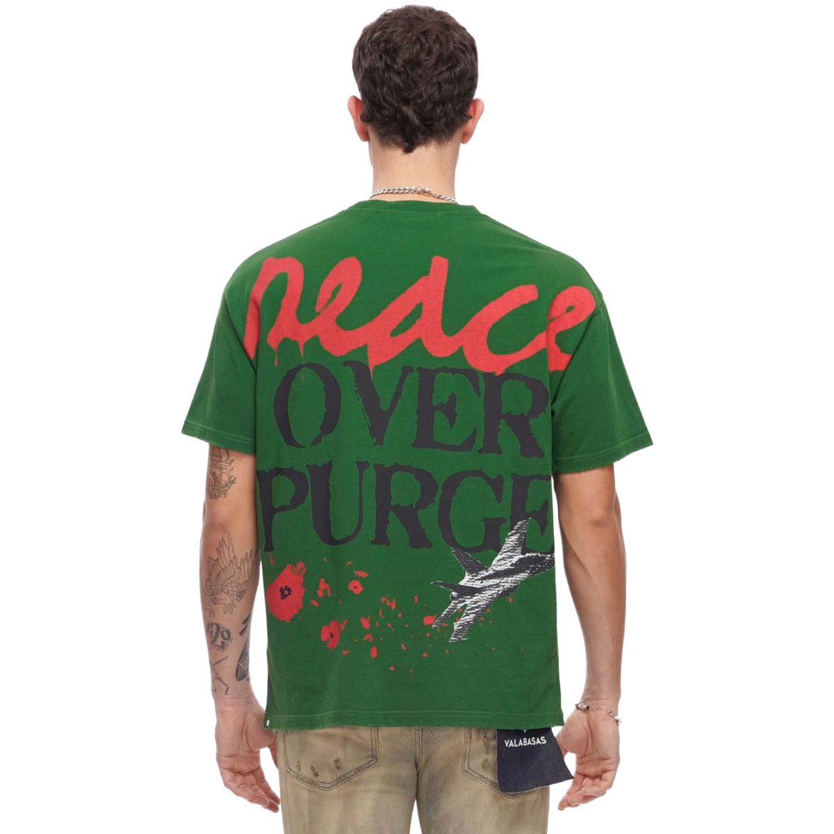 VALABASAS "PEACE/PURGE" TEE (GREEN)