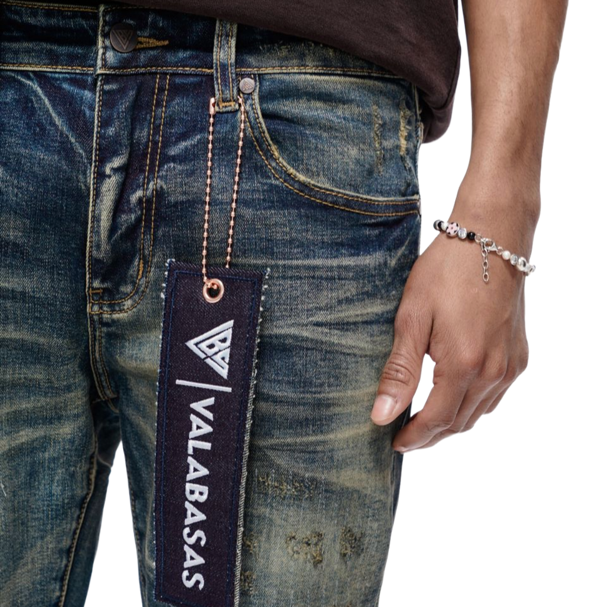VALABASAS "LEADER" SKINNY DENIM (DK BLUE VINTAGE)