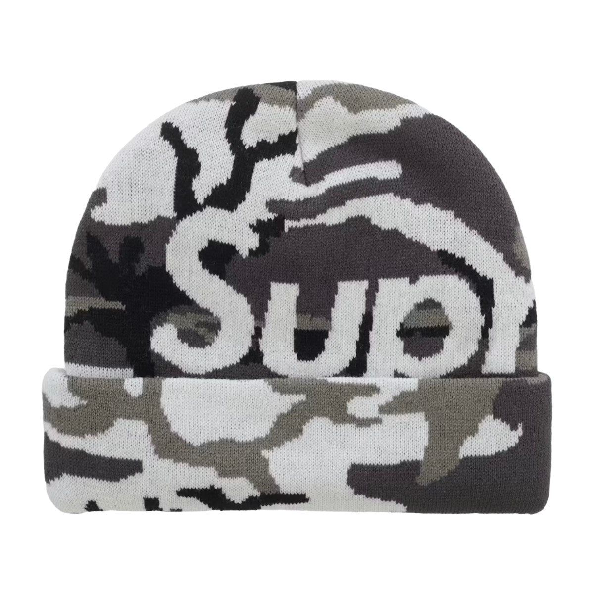 SUPREME CAMO BIG LOGO BEANIE