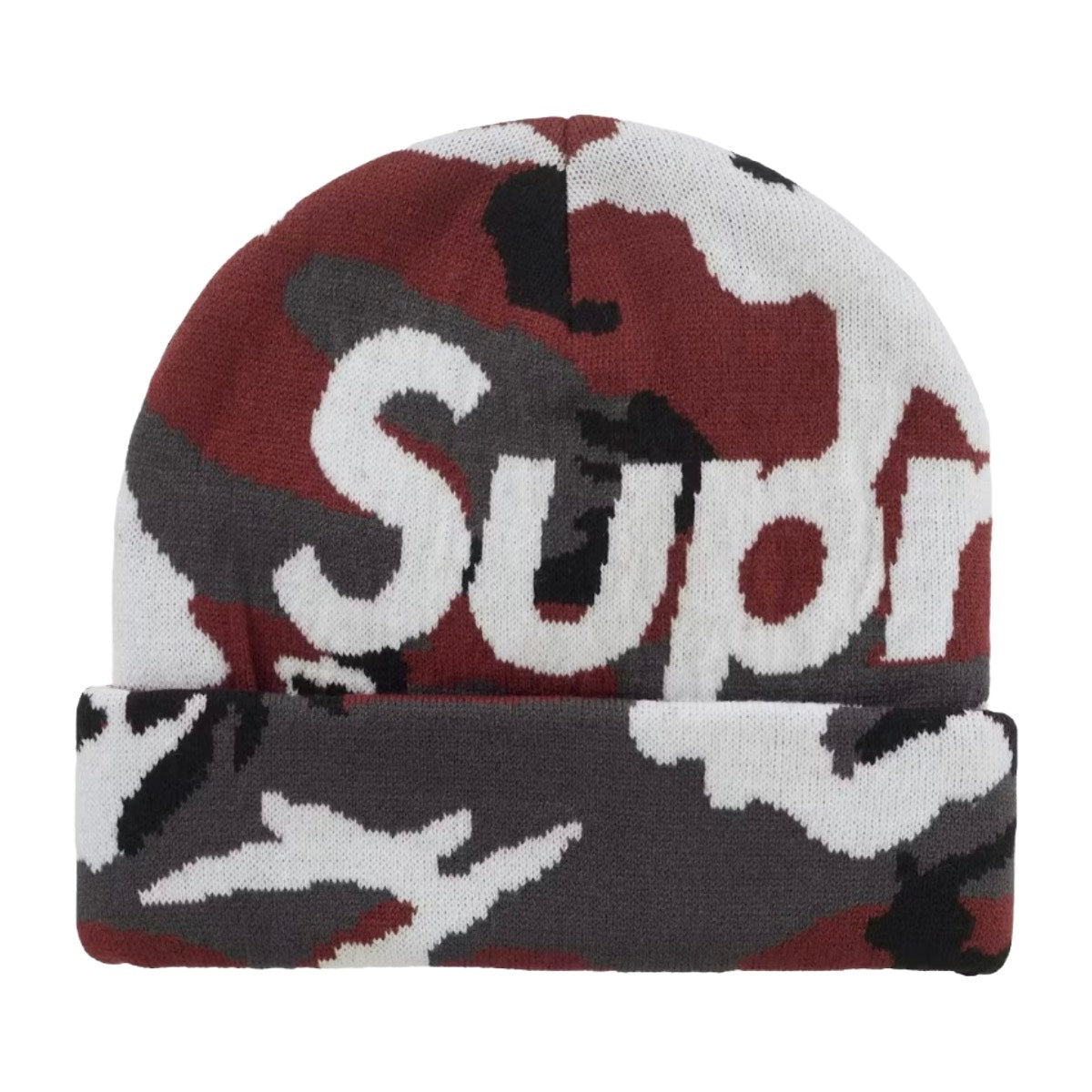 SUPREME CAMO BIG LOGO BEANIE