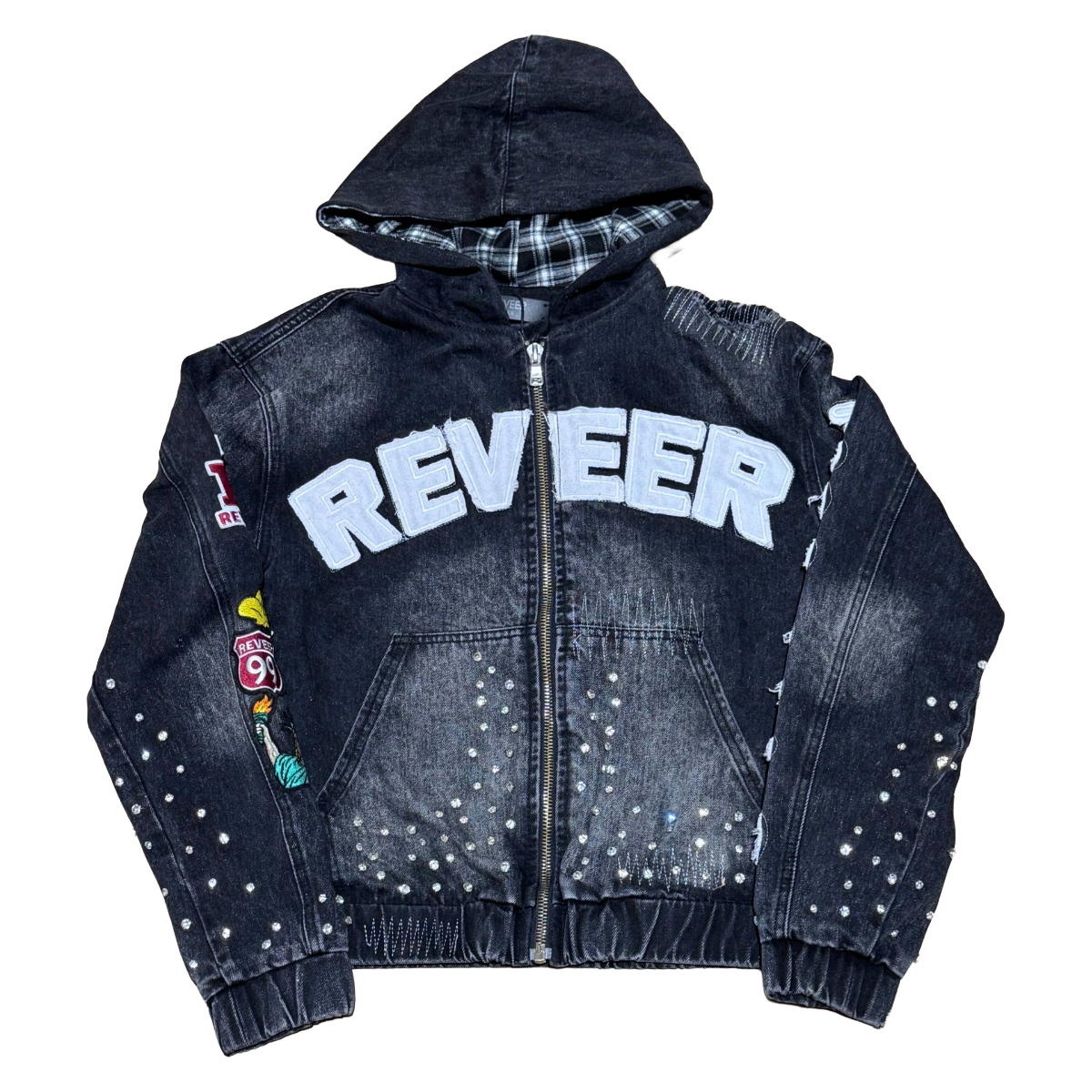 RVR "HERITAGE" BLACK DENIM HOODIE