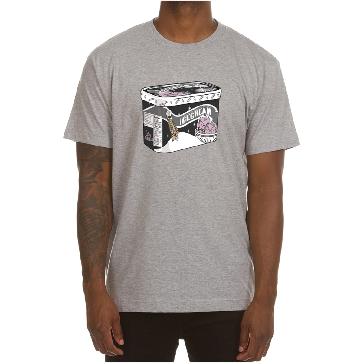IC CARTON SS TEE - H GRAY