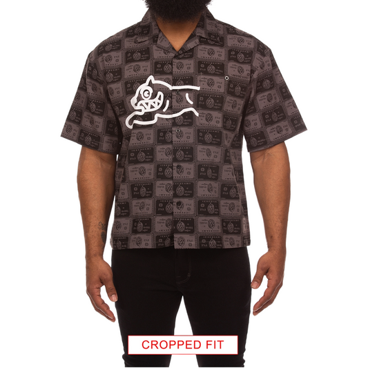 IC BLACK CARD SS WOVEN - DK GULL GREY