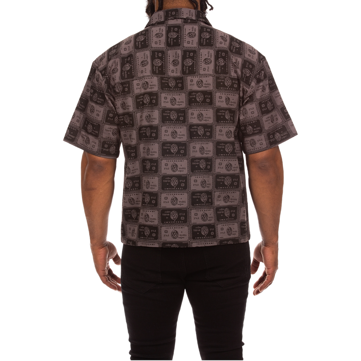 IC BLACK CARD SS WOVEN - DK GULL GREY