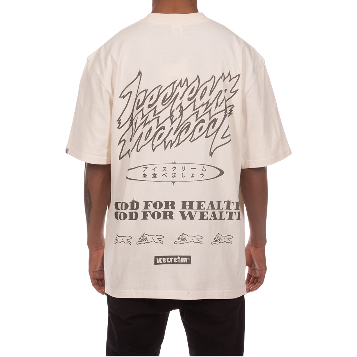 IC MONEY ON MY MIND SS KNIT - ANTIQUE WHITE
