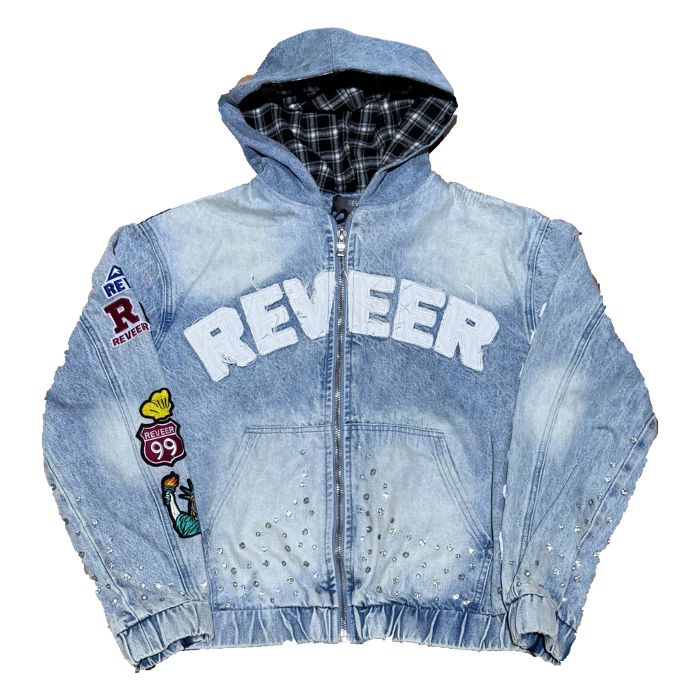 RVR "HERITAGE" BLUE DENIM HOODIE