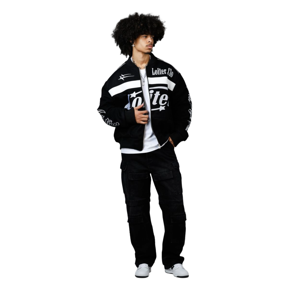 LOITER AVIATION BOMBER JACKET - BLACK