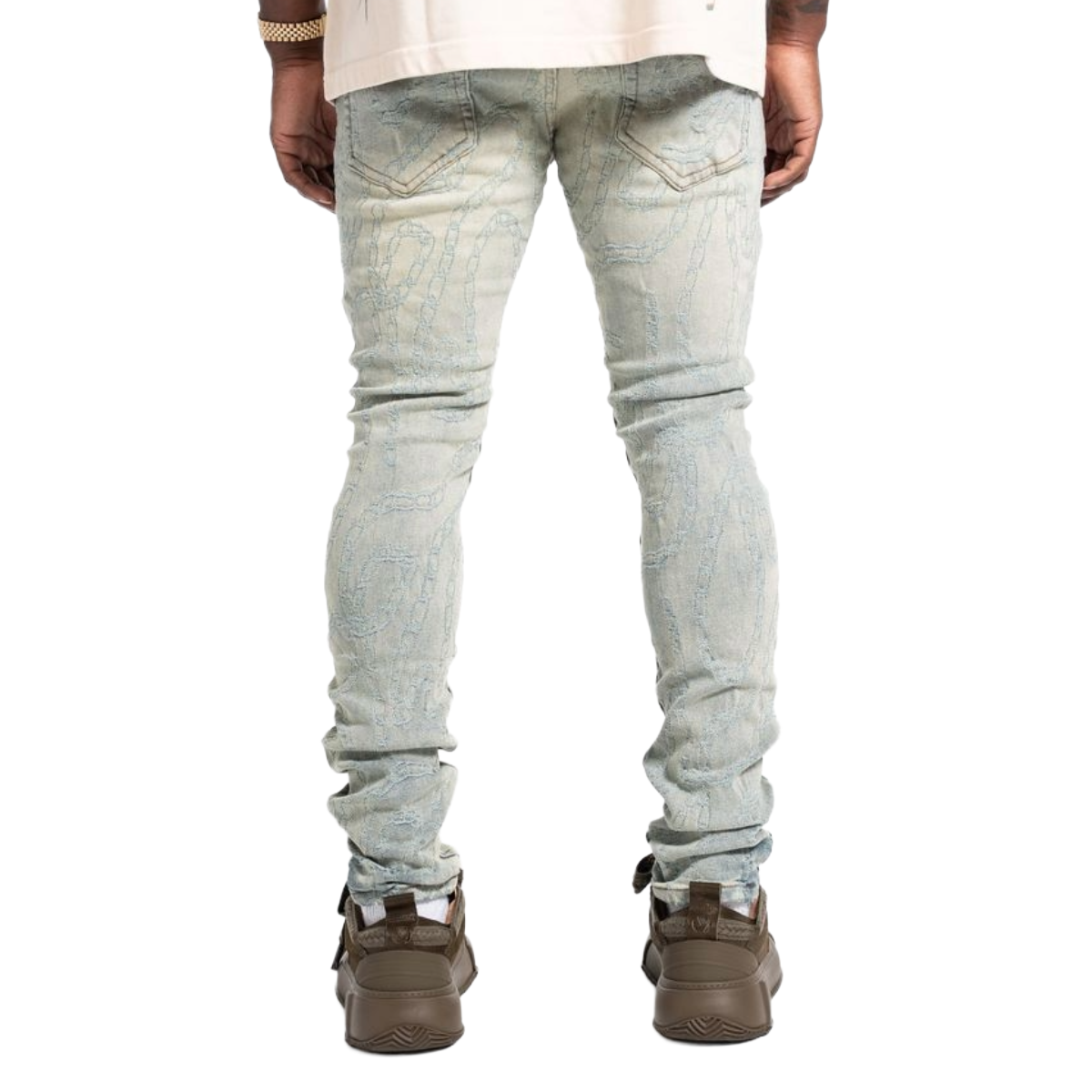 RELAPSE 'CHAINSAW' SKINNY DENIM