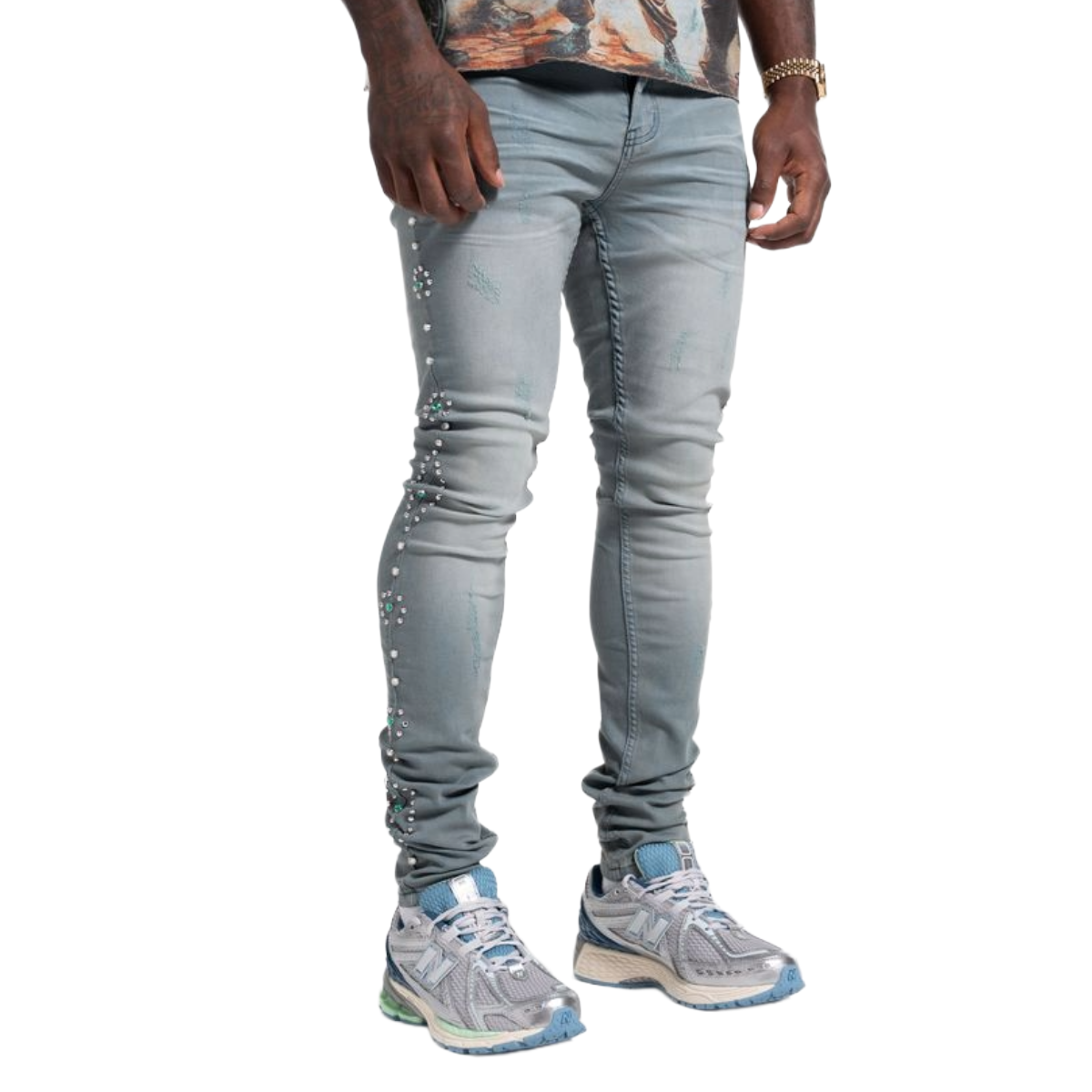 RELAPSE 'DEEP BLUE STONE' SKINNY DENIM
