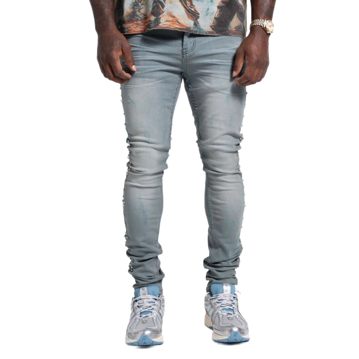 RELAPSE 'DEEP BLUE STONE' SKINNY DENIM
