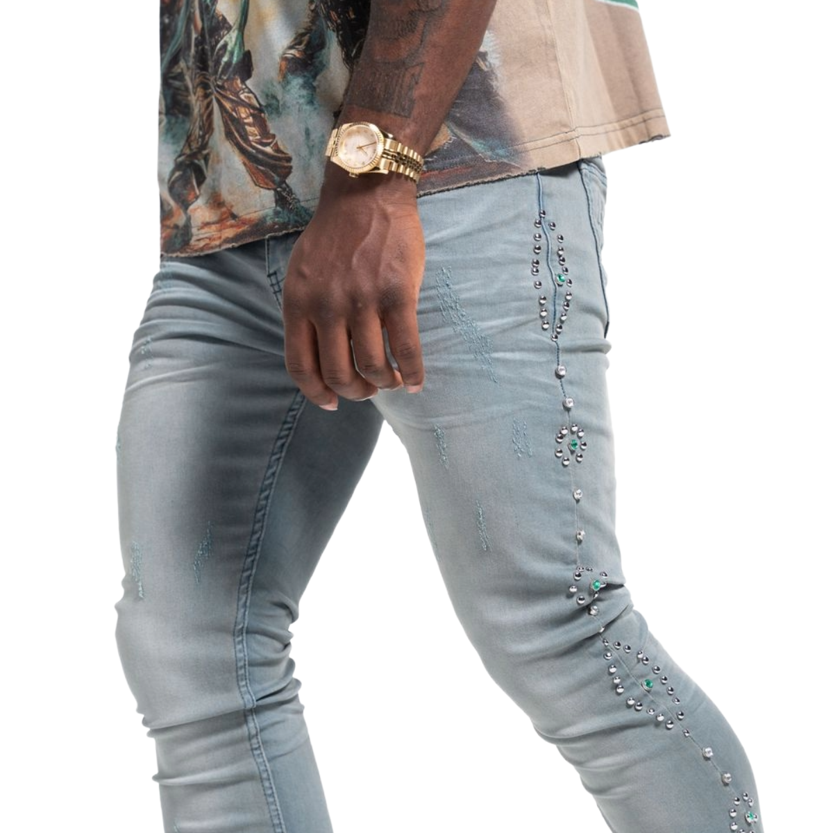 RELAPSE 'DEEP BLUE STONE' SKINNY DENIM