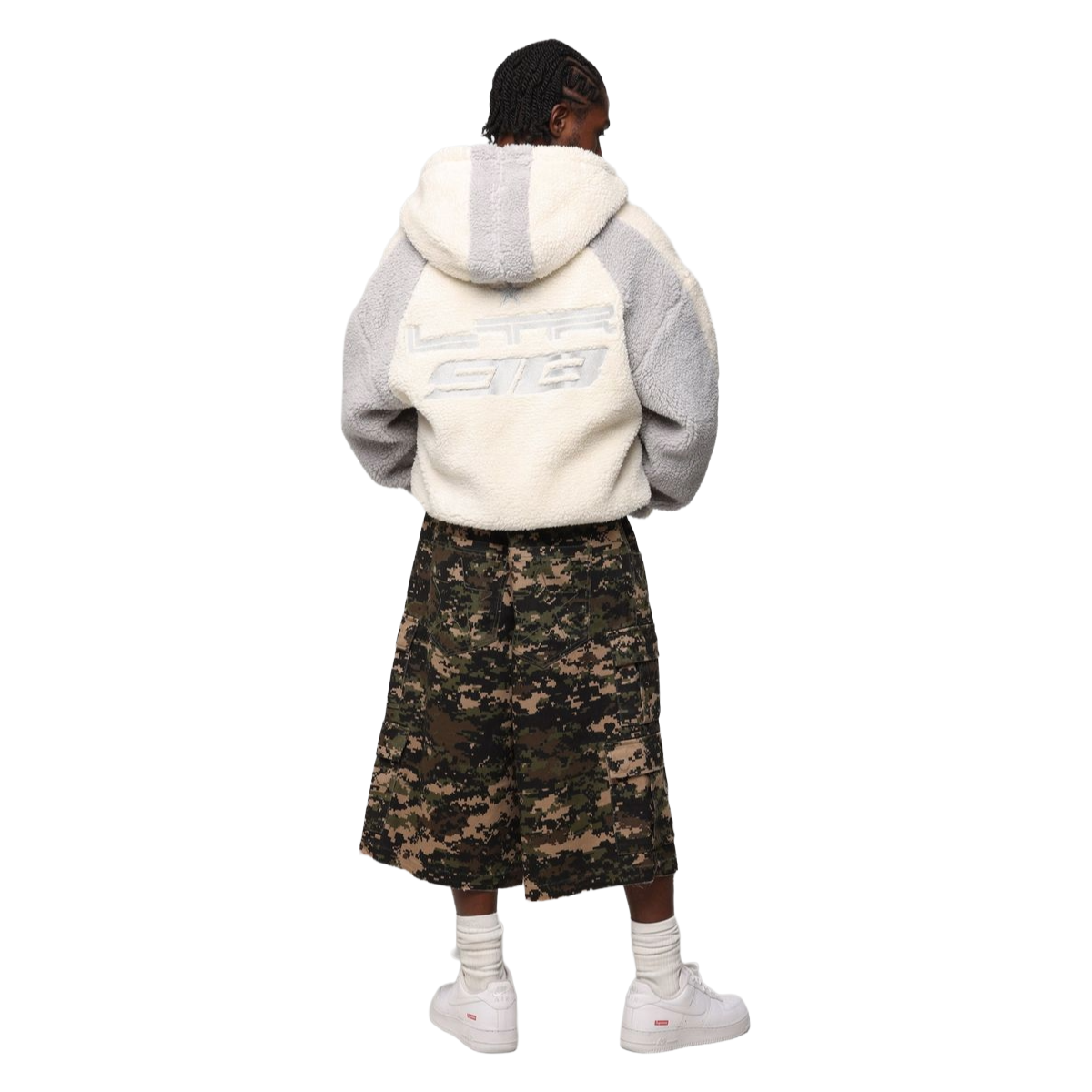 LOITER SPEEDWAY FLEECE JACKET - STONE