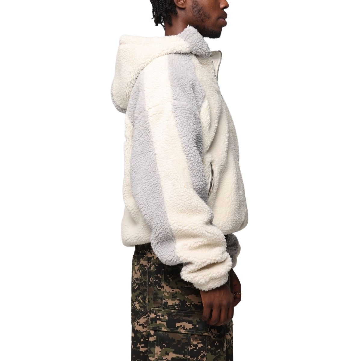 LOITER SPEEDWAY FLEECE JACKET - STONE