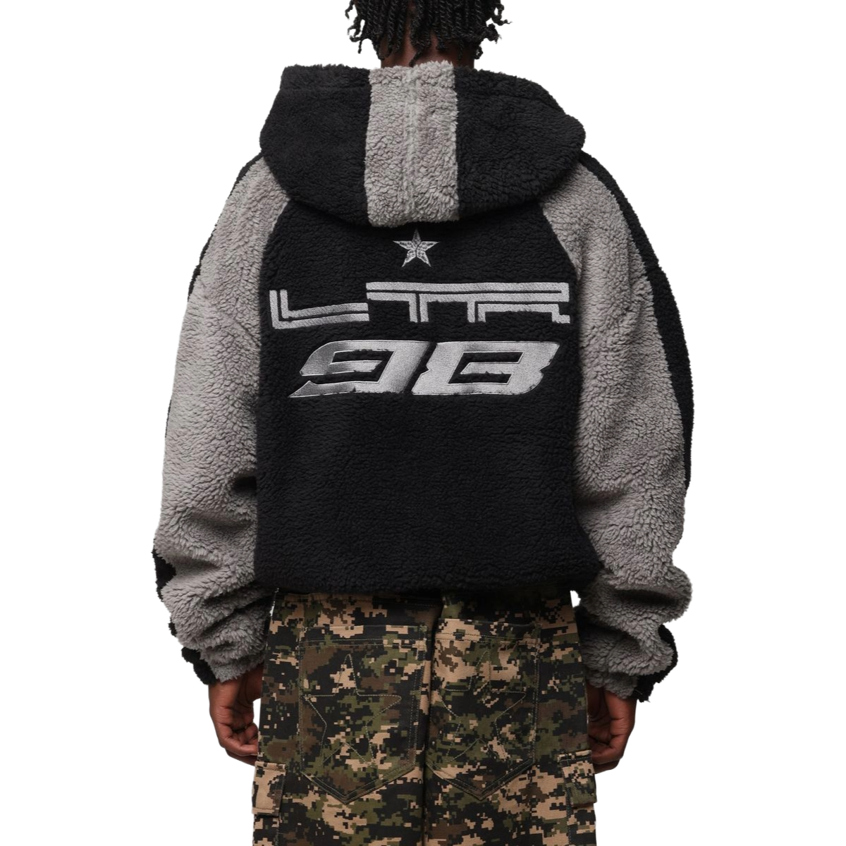 LOITER SPEEDWAY FLEECE JACKET - BLACK