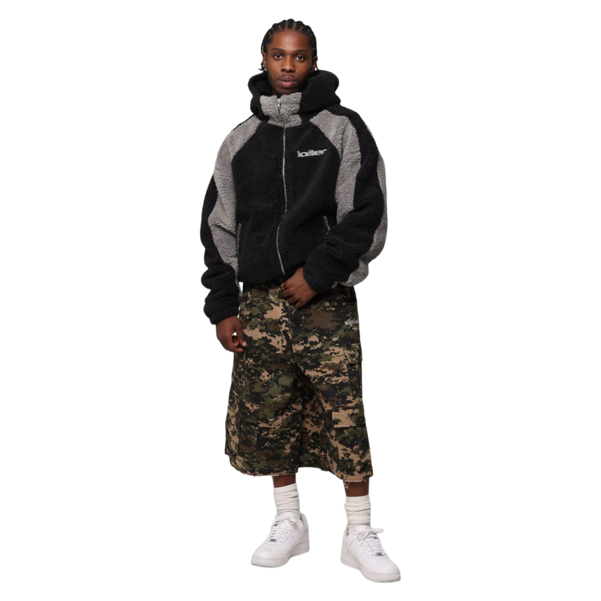 LOITER SPEEDWAY FLEECE JACKET - BLACK