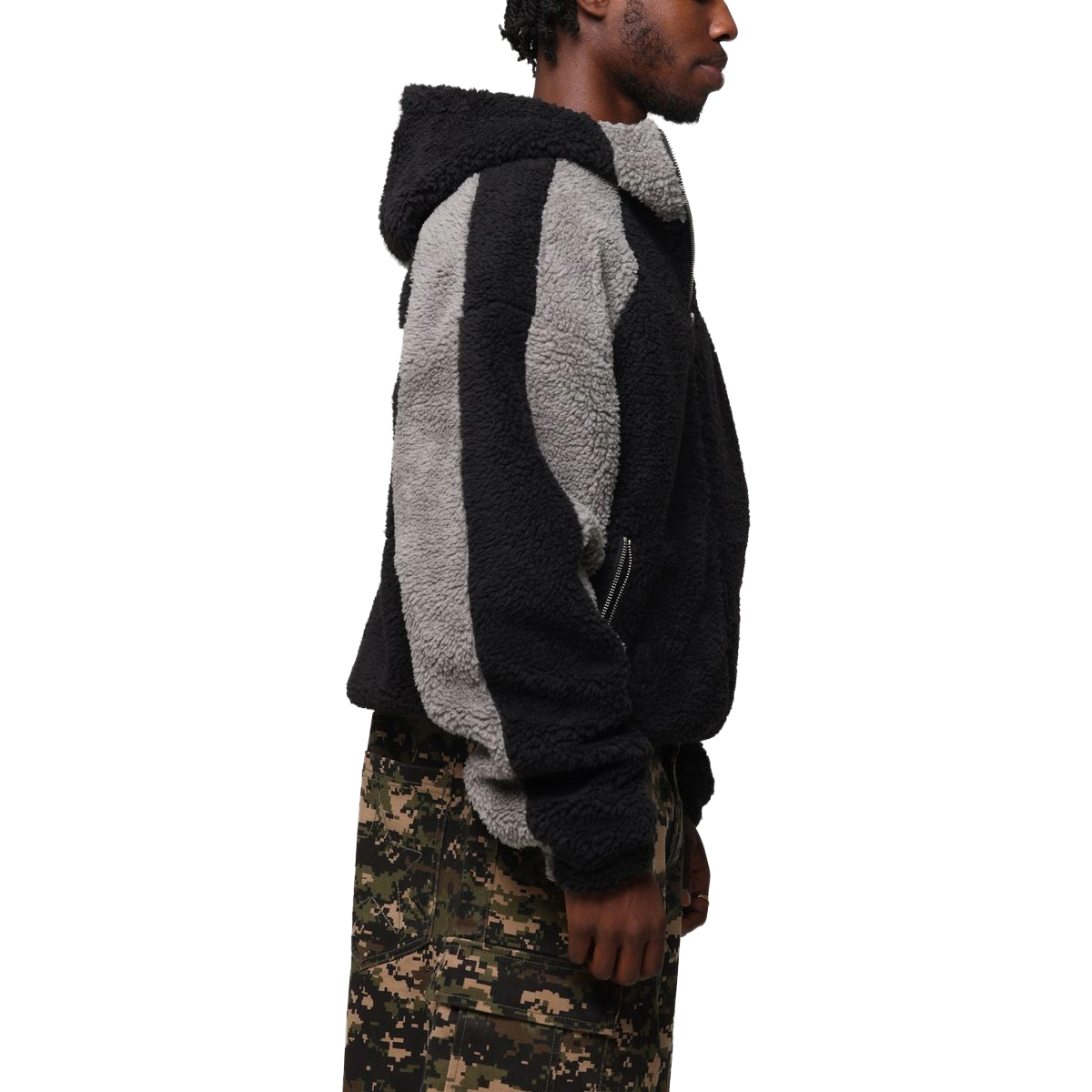 LOITER SPEEDWAY FLEECE JACKET - BLACK