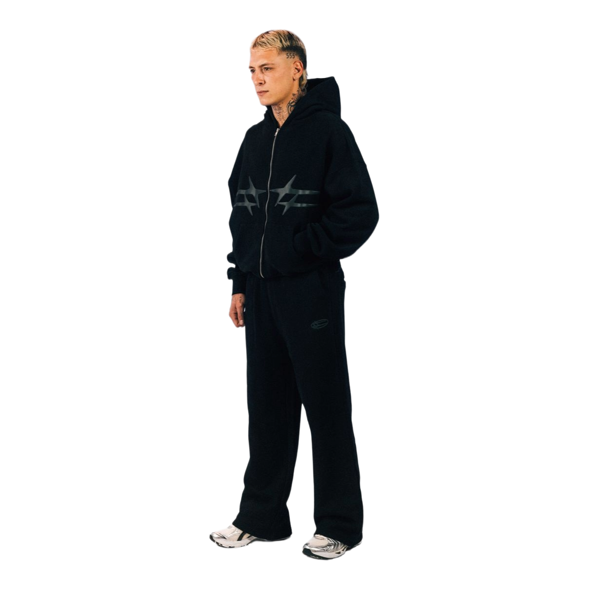 LOITER CELESTIAL FULL-ZIP HOODIE - BLACK