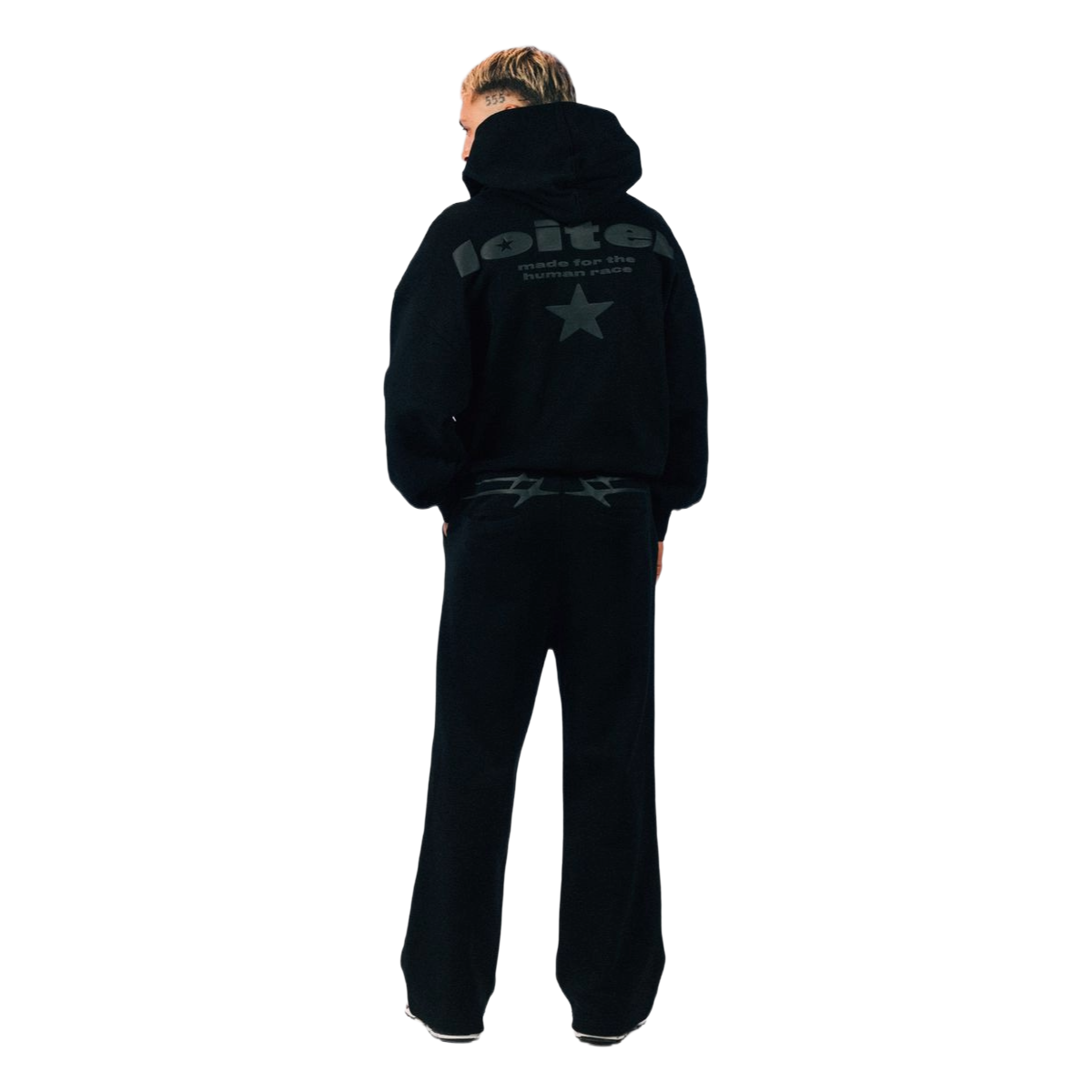 LOITER CELESTIAL FULL-ZIP HOODIE - BLACK