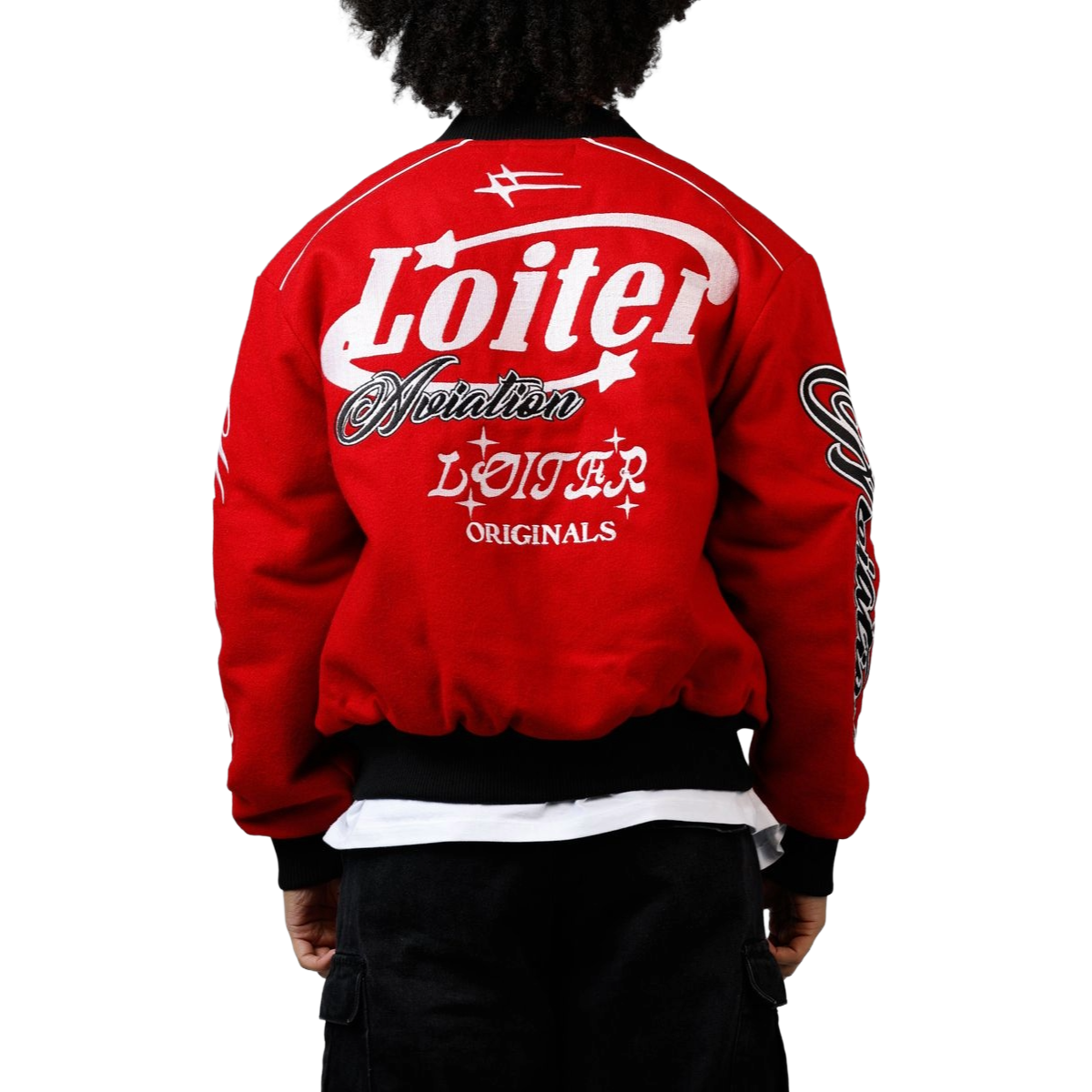 LOITER AVIATION BOMBER JACKET - RED