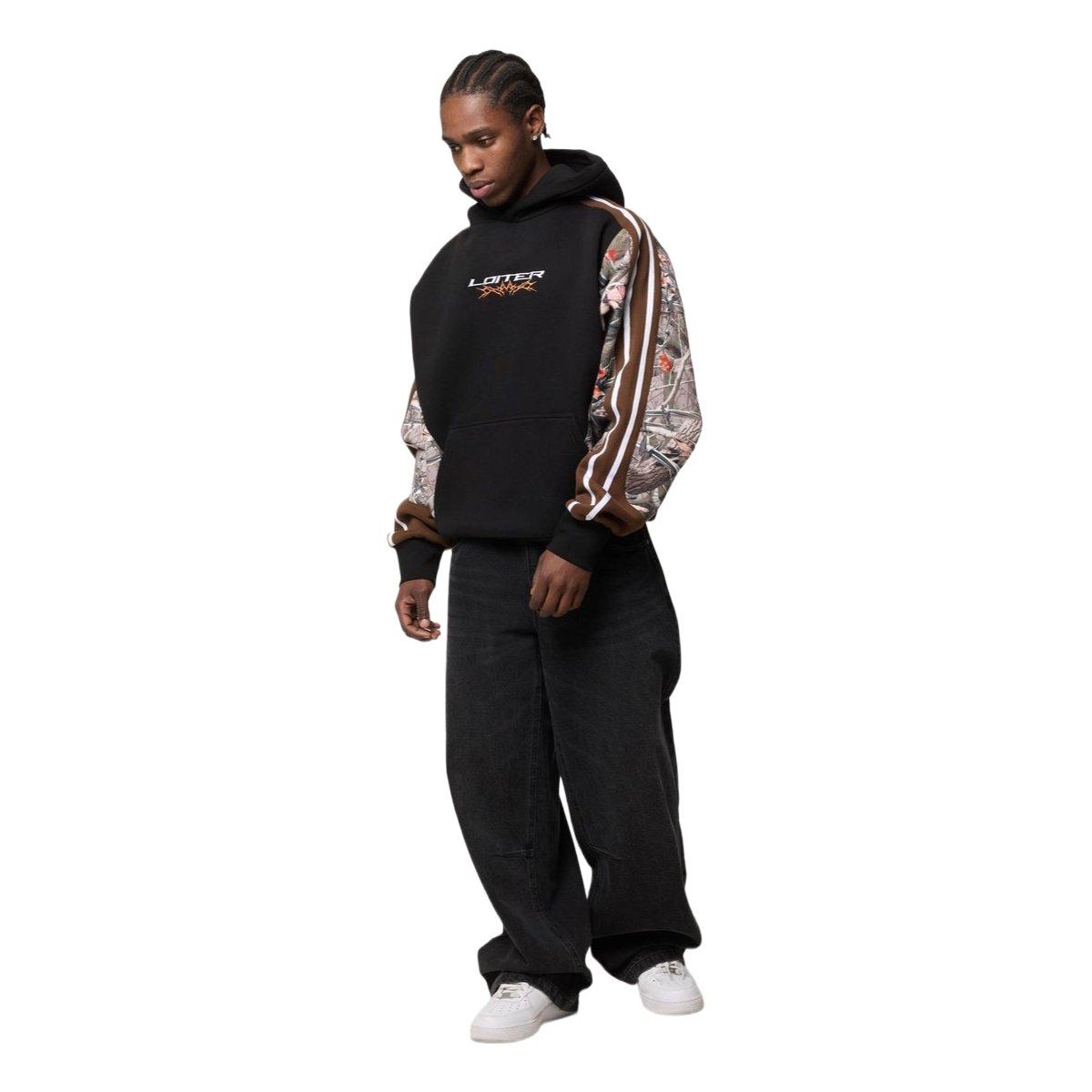 LOITER HUNTER PATCHWORK HOODIE
