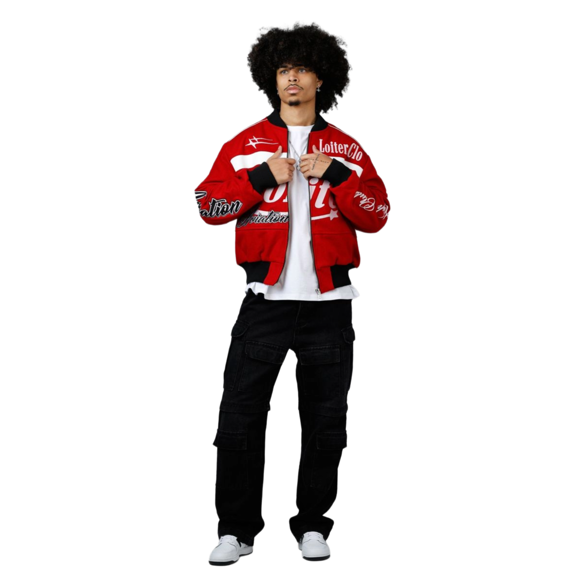 LOITER AVIATION BOMBER JACKET - RED