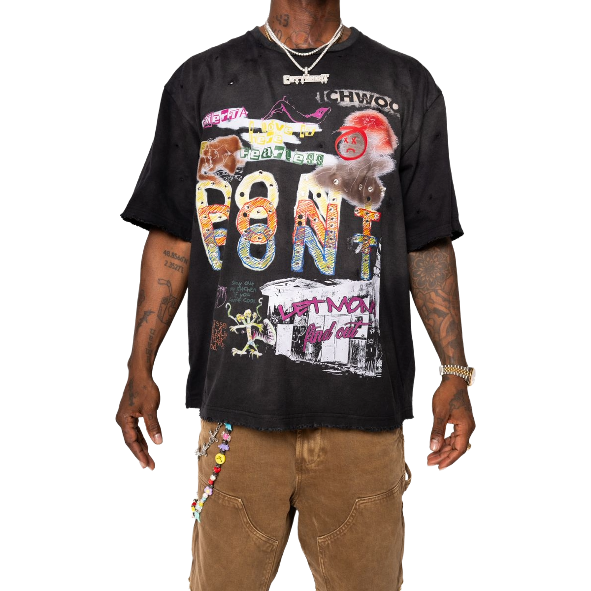 DLMFO NEIGHBORHOOD TEE - BLACK