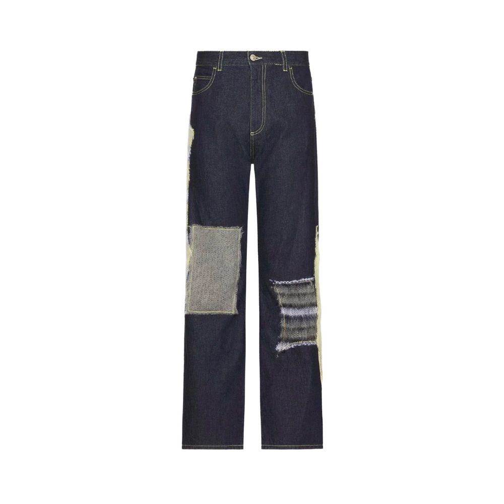 MARNI WOOL PATCHED BULL DENIM