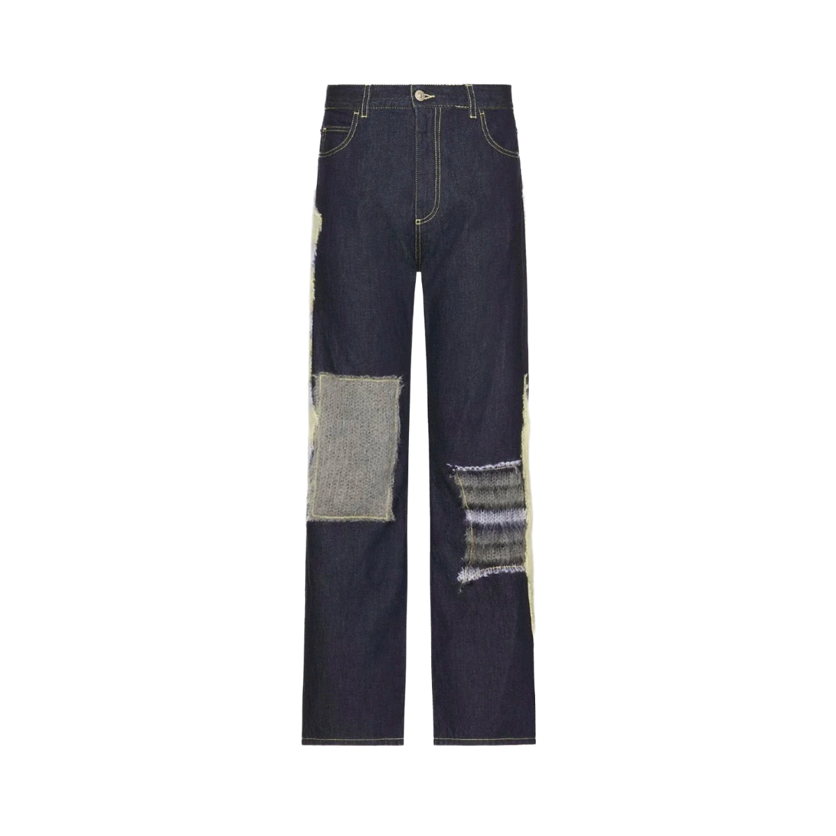 MARNI WOOL PATCHED BULL DENIM