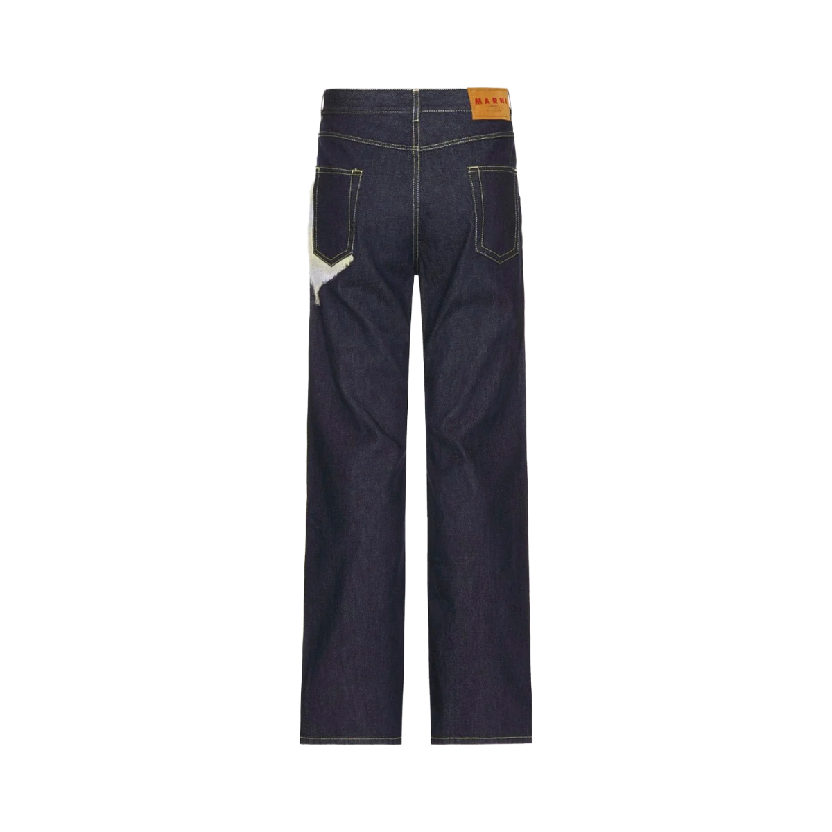 MARNI WOOL PATCHED BULL DENIM
