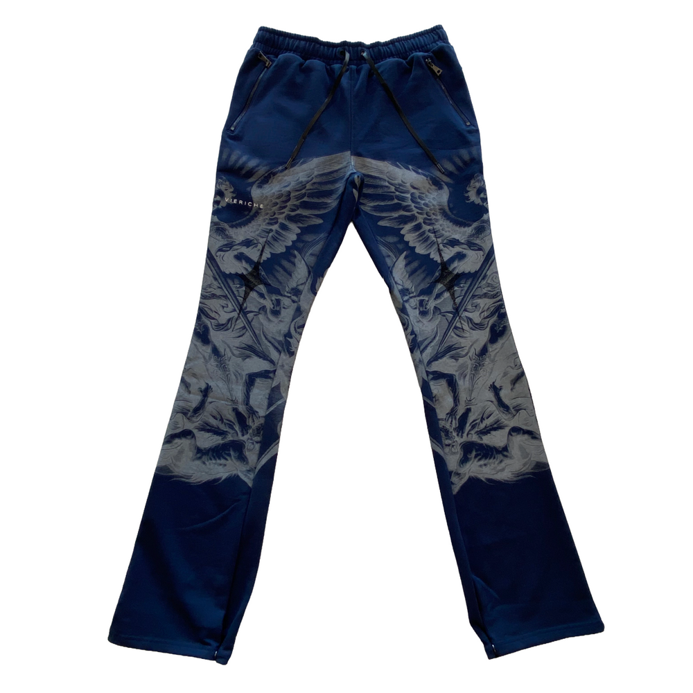 VR "ARCANGEL" BLUE STACKED SWEATPANTS