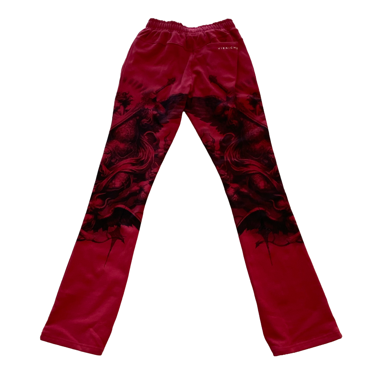 VR "ARCANGEL" RED STACKED SWEATPANTS