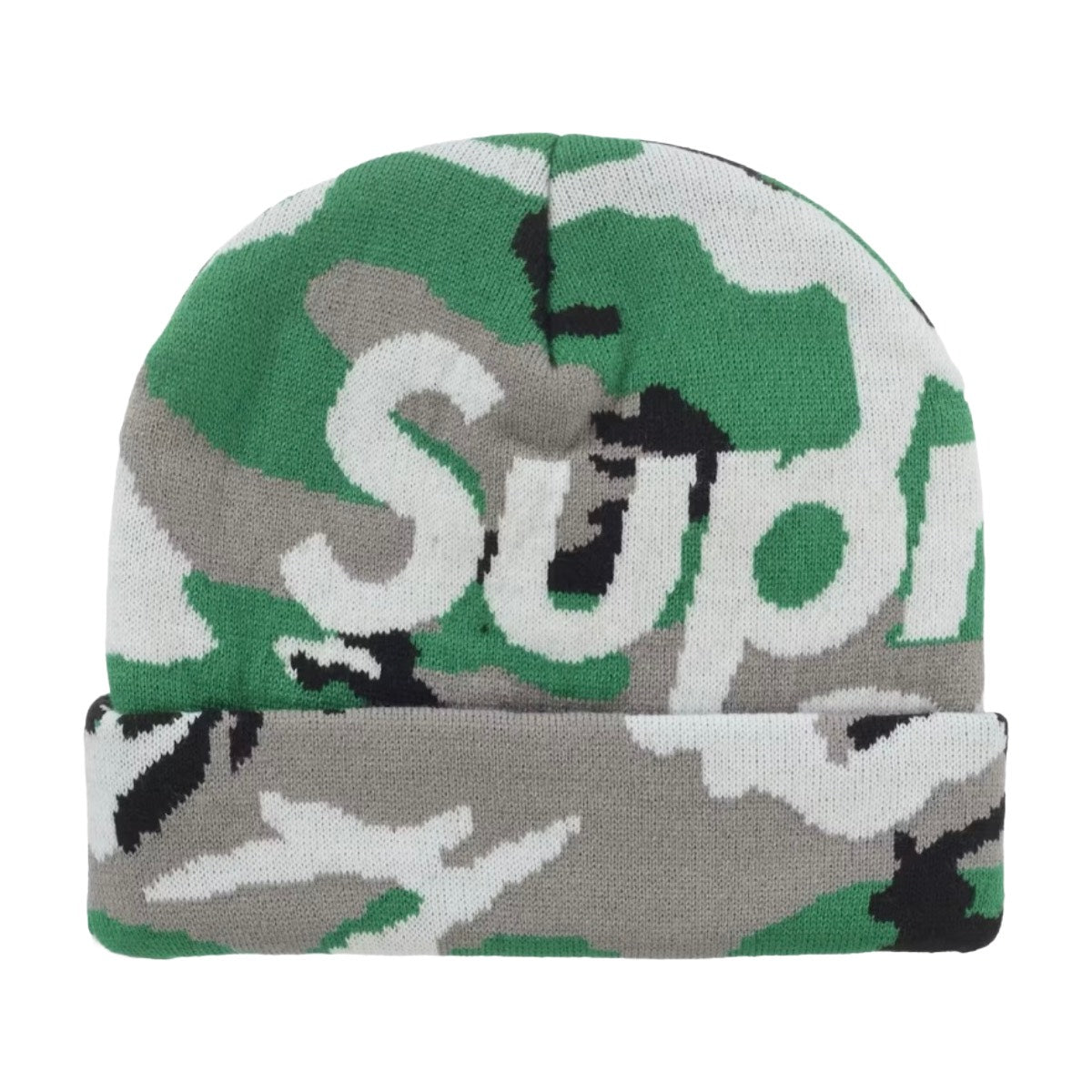 SUPREME CAMO BIG LOGO BEANIE