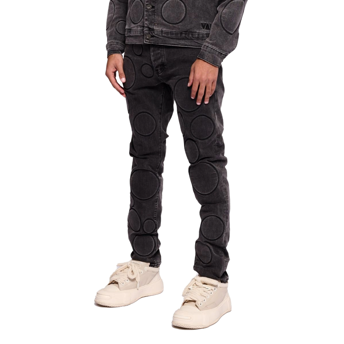 VALABASAS SPORE SKINNY JEAN - BLACK WASH