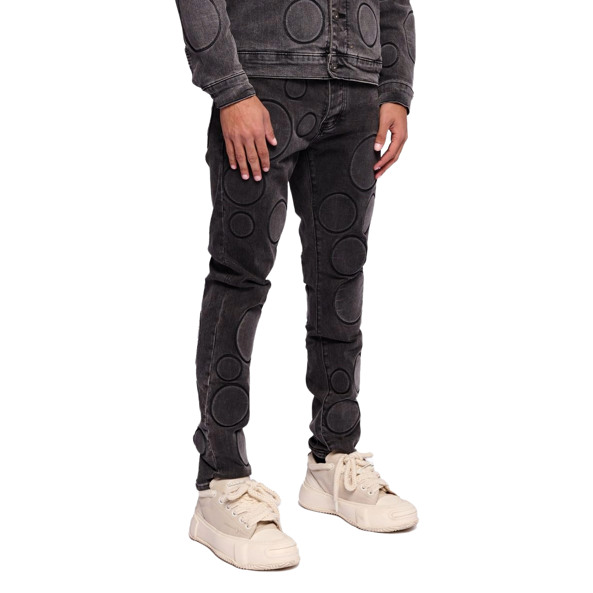 VALABASAS SPORE SKINNY JEAN - BLACK WASH