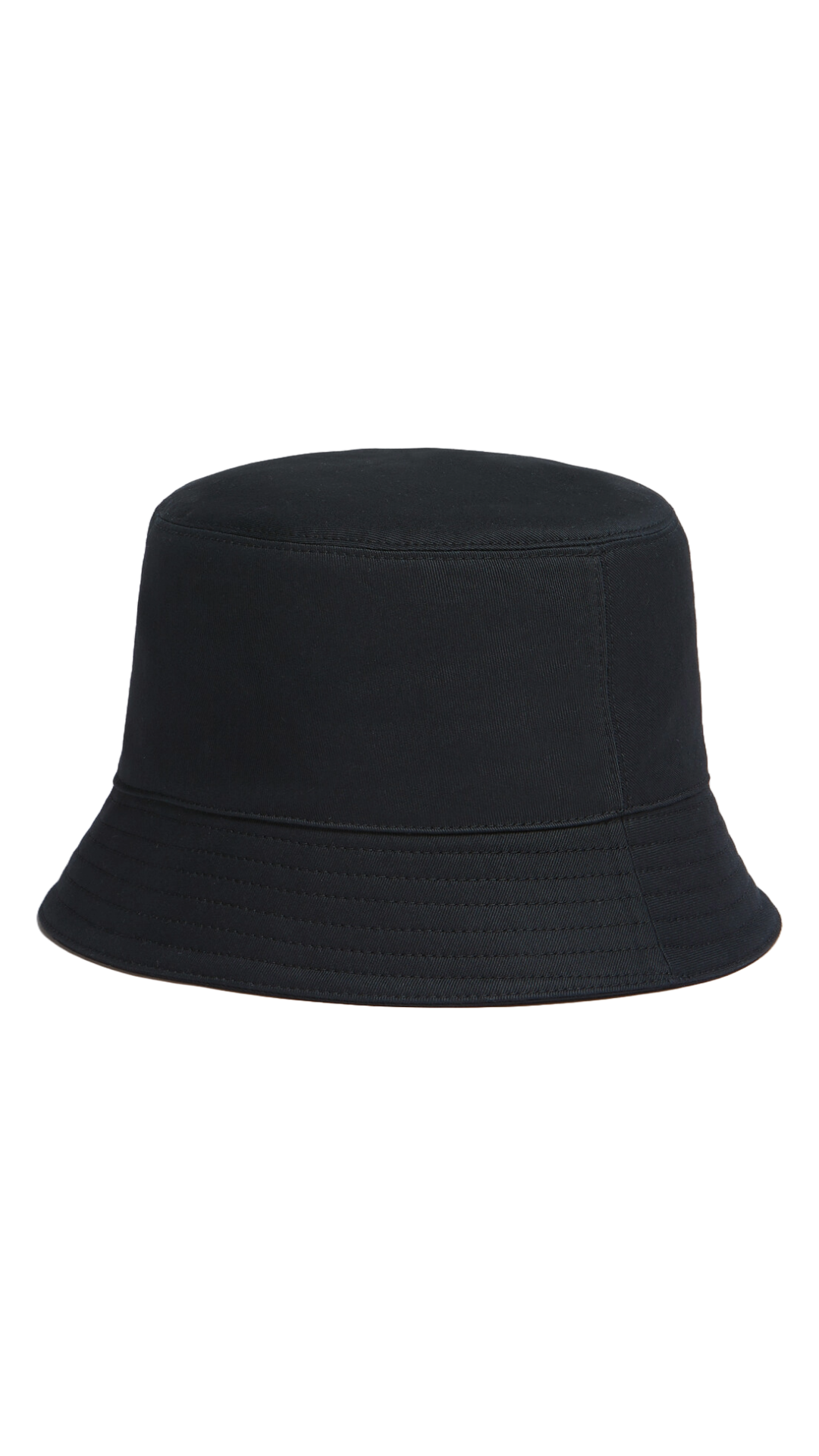 MARNI BLACK BIO GABARDINE BUCKET HAT WITH EMBROIDERED LOGO