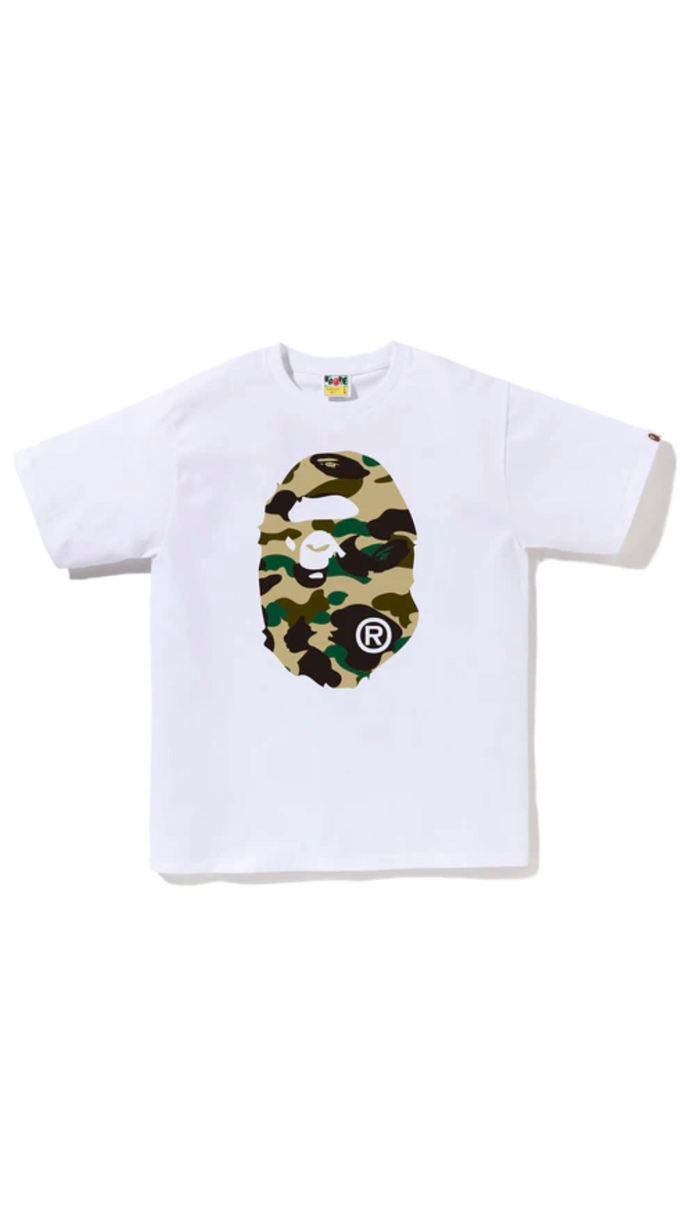 BAPE 1ST CAMO BY BATHING TEE WHT/YLW