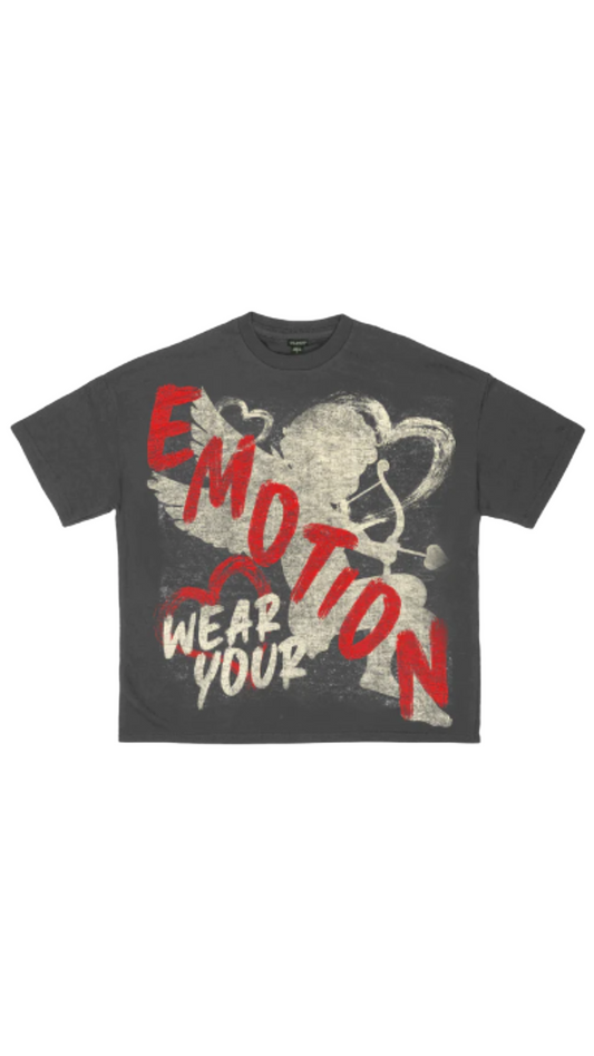 MIXED EMOTIONS GREY "EMOTIONAL" TEE