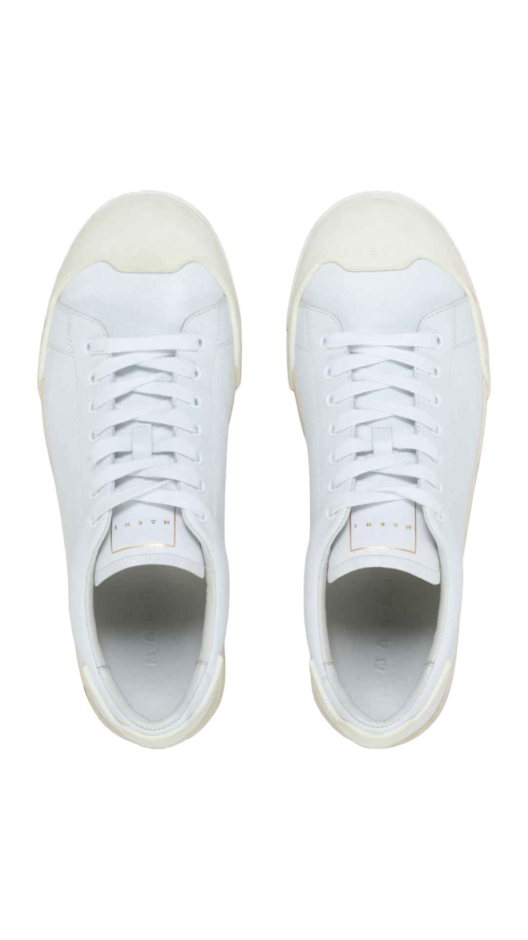 MARNI DADA BUMPER SNEAKER IN WHITE LEATHER