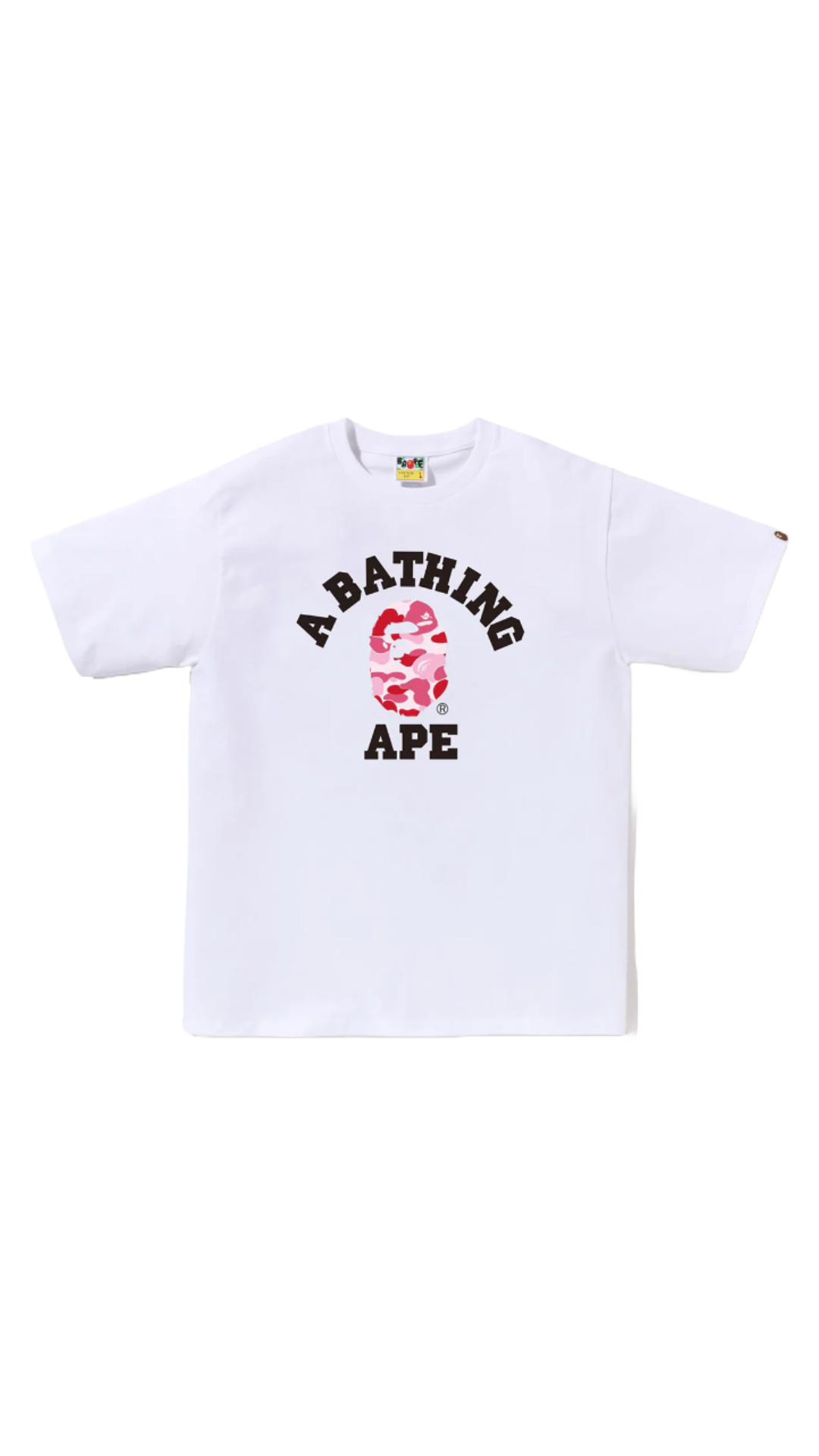 ABC CAMO COLLEGE TEE (WHT/PNK)