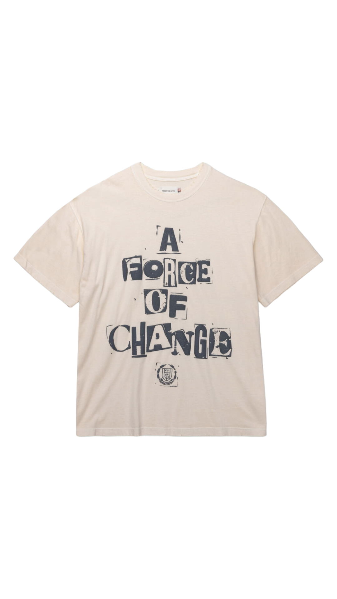 HTG A FORCE OF CHANGE SS TEE (CREAM)