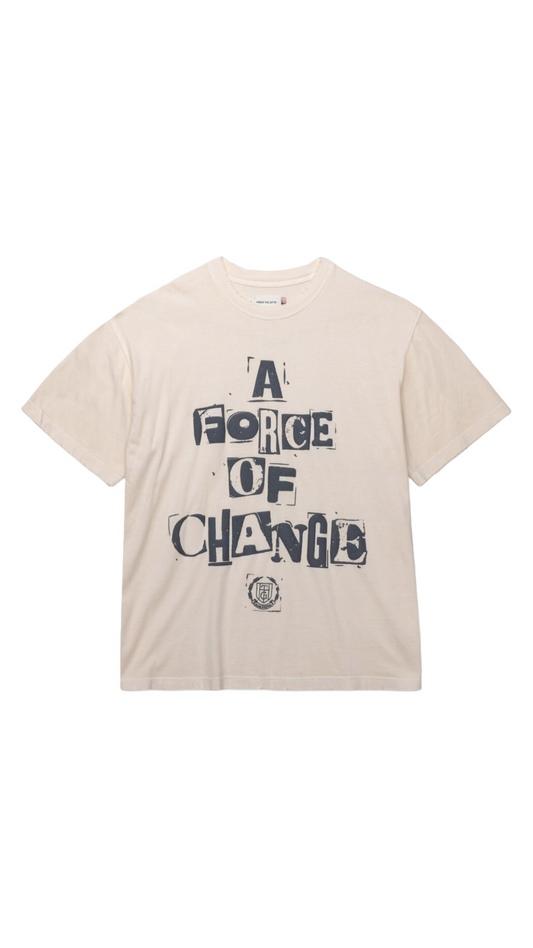 HTG A FORCE OF CHANGE SS TEE (CREAM)