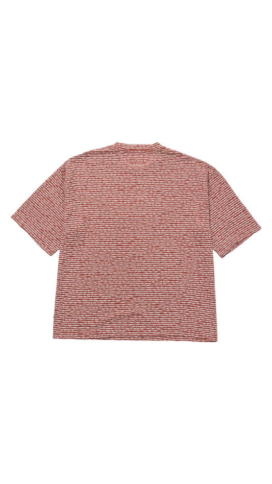 HTG STRIPE BOX TEE (BRICK)