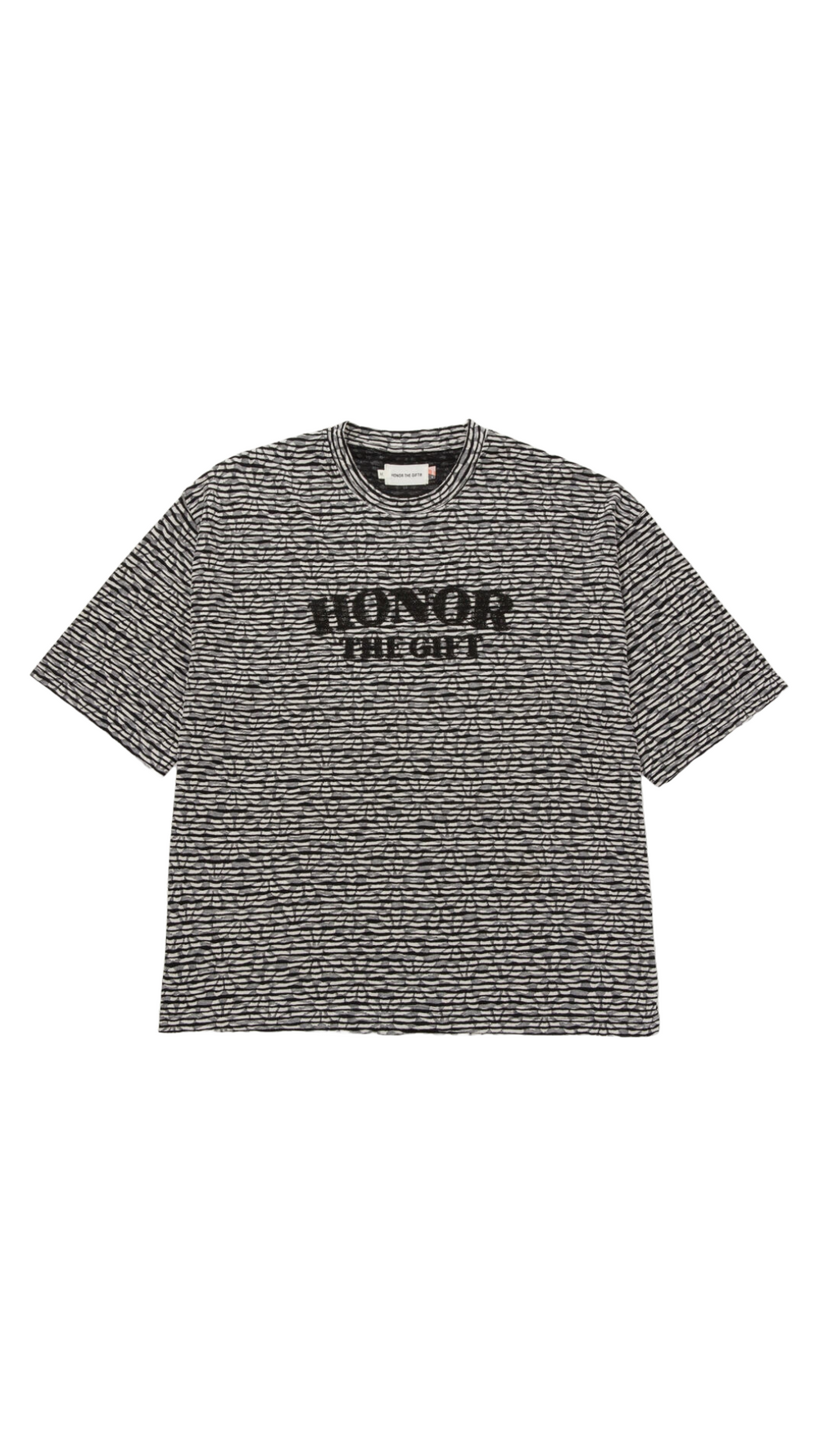 HTG STRIPE BOX TEE (BLACK)