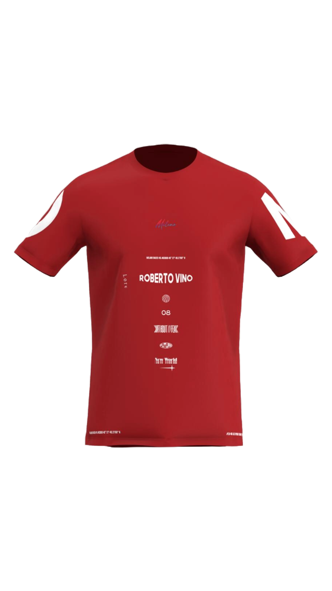 ROBERTO VINO "BIG LOGO" RED TEE