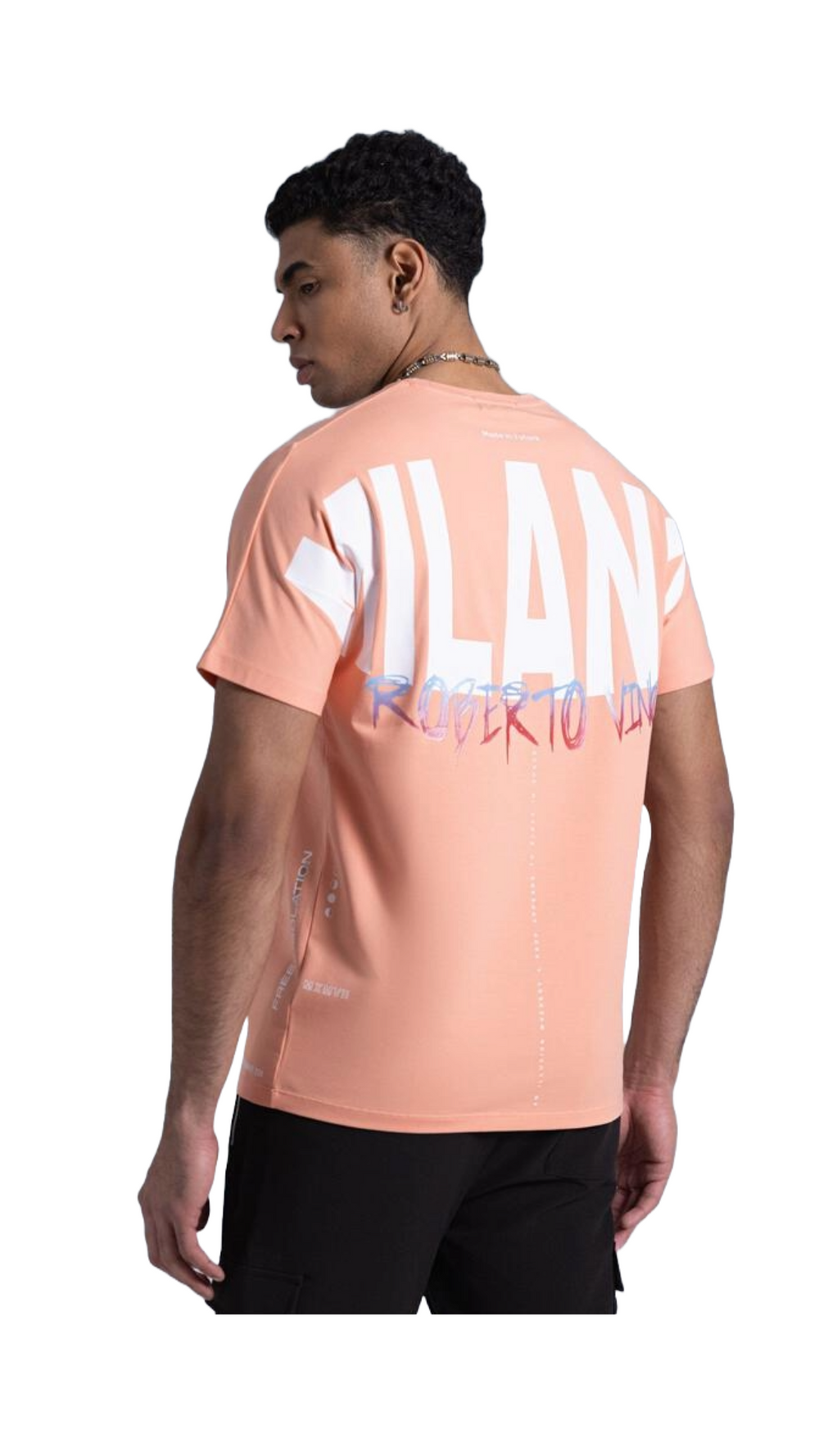 ROBERTO VINO "BIG LOGO" APRICOT TEE